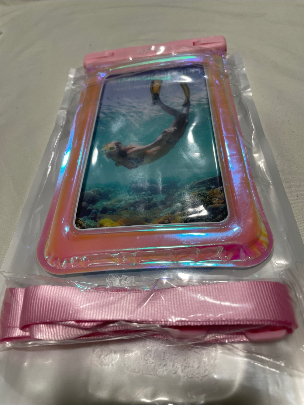 Universal Pink Waterproof Tablet Sleeve with Clear Touch Window